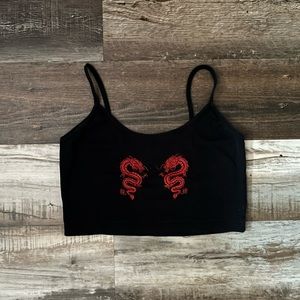 ✰ Urban Outfitters Small Dragon Crop Top ✰